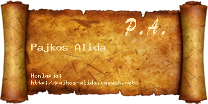 Pajkos Alida névjegykártya